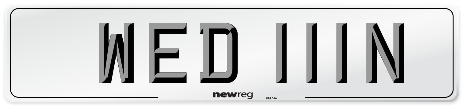 WED 111N Number Plate from New Reg